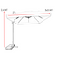 Garden Umbrella 3x3 Decentralized Pole Water-repellent Ecru Polyester Canvas 220 g/m2 Aluminum Structure