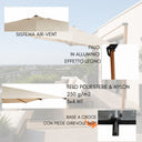 Ombrellone da Giardino 3x4 Palo Decentrato Girevole 360° Top 250 g/m2