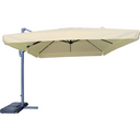 Garden Umbrella 3x3 Decentralized Pole Water-repellent Ecru Polyester Canvas 220 g/m2 Aluminum Structure