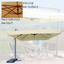 Garden Umbrella 3x3 Decentralized Pole Water-repellent Ecru Polyester Canvas 220 g/m2 Aluminum Structure