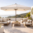 Ombrellone da Giardino 3x3 Palo Centrale in Legno Telo Poliestere