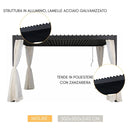 Pergola 3x3 da giardino esterno gazebo tende e zanzariera struttura acciaio e alluminio per piscina o terrazzo design 300x300