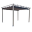 3x3 Outdoor Garden Pergola with Sliding Ecru Polyester Cover 180 g/m2, Steel Structure - 300x300