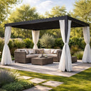 Pergola 3x3 da giardino esterno gazebo tende e zanzariera struttura acciaio e alluminio 300x300 piscina e terrazzo
