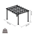 Pergola da Giardino 4x4 Telo Retrattile Poliestere Struttura Metallo