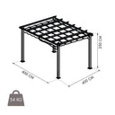 Pergola da Giardino 4x4 Telo Retrattile Poliestere Struttura Alluminio
