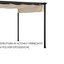 3x3 Garden Pergola, Painted Steel Gazebo, 180 g/m2 Polyester Top | 300x300x285h