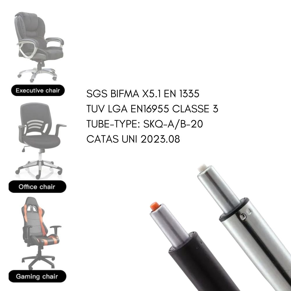 Pistone Gas Per Sedia Ufficio GALIZIA PRIME - Ricambio Per Sedie Gaming, Sgabelli E Poltrone - Foto 4