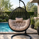 Poltrona sospesa dondolo da giardino con cuscini per esterno piscina terrazzo comfort relax
