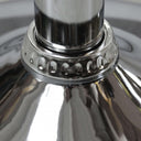 Sgabello regolabile in velluto grigio con base cromata7