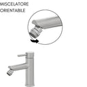 Rubinetto Bidet Miscelatore Monocomando Lavabo Bagno Moderno, con Piletta, Cromato