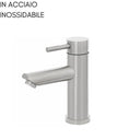 Rubinetto Lavabo Cromato con Miscelatore Monocomando per Bagno, Moderno in Acciaio Inox