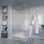 Sliding shower enclosure 80x80 with 6mm silk-screened glass - Katariina