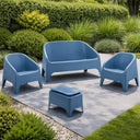 Salotto da giardino set mobili da esterno divano poltrone e tavolino