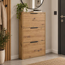 Scarpiera Slim Salvaspazio 3 Ante in Legno Melaminico FSC 65x15x105cm
