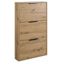 Scarpiera Slim Salvaspazio 3 Ante in Legno Melaminico FSC 65x15x105cm