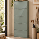 Scarpiera slim 5 ante a ribalta salvaspazio mobile da ingresso o corridoio design moderno 