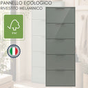Scarpiera slim salvaspazio 5 ante mobile in legno melaminico fsc pannello lucido design moderno