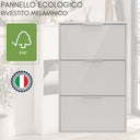Scarpiera slim 3 ante a ribalta da ingresso corridoio camera da letto 