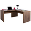 Corner PC Office Desk Computer Table 2 Shelves in Oak Wood 160/178x68x74 cm