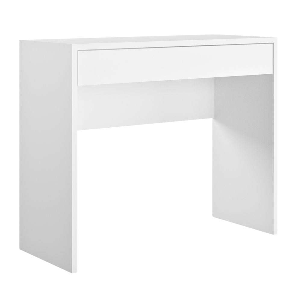 Saterkali Scrivania Per Computer In Legno - Tavolo Da Gioco E Ufficio - 100x60 Cm - Stile Nordico, Facile Da Montare, Per Piccoli Spazi, Colore Bianco