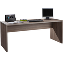 Scrivania Pc Ufficio Tavolo Porta Computer con Ampio Ripiano in Legno Rovere Tartufo – cm 178x69x74,5