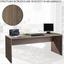 Scrivania Pc Ufficio Tavolo Porta Computer con Ampio Ripiano in Legno Rovere Tartufo – cm 178x69x74,5