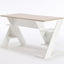 Office Desk Wooden PC Table with Large Shelf 6 Shelves, Modern Design for Home - 137x60x75 cm White and Oak