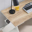 Office Desk Wooden PC Table with Large Shelf 6 Shelves, Modern Design for Home - 137x60x75 cm White and Oak