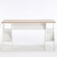 Office Desk Wooden PC Table with Large Shelf 6 Shelves, Modern Design for Home - 137x60x75 cm White and Oak