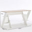 Office Desk Wooden PC Table with Large Shelf 6 Shelves, Modern Design for Home - 137x60x75 cm White and Oak