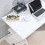 Office Desk Wooden PC Table with Large Shelf 6 Shelves, Modern Design for Home – 137x60x75 cm White