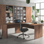 Corner PC Office Desk Computer Table 2 Shelves in Oak Wood 160/178x68x74 cm