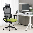 Sedia da ufficio girevole poltrona con supporto lombare poggiatesta e braccioli da scrivania