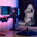 Sedia Gaming Poltrona da Ufficio Ergonomica con Supporto Lombare Braccioli e Poggiapiedi Estraibili per Pc PS5 e Xbox per Gamer