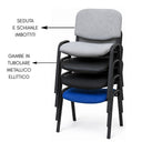 Sedia sala d'attesa poltrona per conferenze o riunioni imbottita e impilabile ergonomica