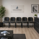 Sedia sala d'attesa poltrona per conferenze o riunioni imbottita e impilabile design