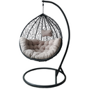 Hanging Chair Rocking Armchair for Outdoor Garden, with Cushions, Egg Seat - Gray