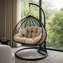 Poltrona sospesa a uovo sedia con cuscini per interno o esterno