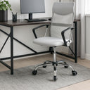 Sedia da Ufficio Girevole Poltrona Ergonomica con Braccioli Grigio