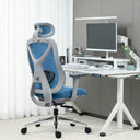 Sedia da ufficio ergonomica poltrona con supporto lombare regolabile braccioli e poggiatesta da scrivania