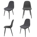 Set 4 Sedia Sala da Pranzo Imbottita Bouclé Design Moderno Impilabile