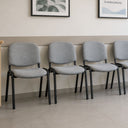 Sedia sala d'attesa poltrona per conferenze o riunioni imbottita e impilabile struttura in metallo