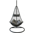 Sedia Sospesa da Giardino Poltrona con Cuscini Struttura Metallo e Polirattan