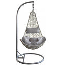 Sedia Sospesa da Giardino Poltrona con Cuscini Struttura Metallo e Polirattan