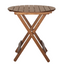 Folding Wooden Outdoor Garden Table, Oval Dining Table - 60x65h cm Brown