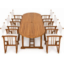 Set Tavolo e Sedie da Giardino da Pranzo 6 Posti in Legno Sedie Regista Tavolo Allungabile Mobili Esterno in Legno FSC