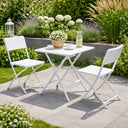 Set tavolo e sedie pieghevoli da giardino esterno design bistrot