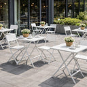 Set tavolo e sedie pieghevoli da giardino esterno design bistrot