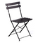 Folding Table and Chair Set for Balcony, Bar and Terrace, Dining Furniture for Outdoor Garden - Black